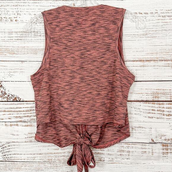 Zyia Active Heathered Pink Infinity Crop Tank, EUC, Size Medium, MSRP $47 - Picture 9 of 11